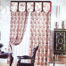 2015 hot sale royal & embroidered luxury curtains with attached valance